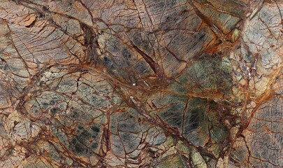 Elegance brown golden orange marble stone surface for interior or exterior