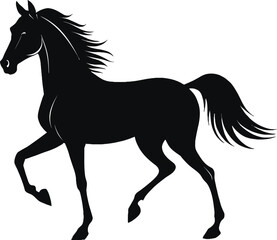 A Cute Horse Silhouette vector