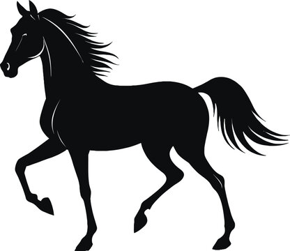 recommend clip art: A Cute Horse Silhouette vector