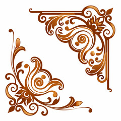 abstract floral frame