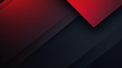 Obraz premium A dynamic abstract background featuring layered shapes in vibrant red and deep black, perfect for modern design projects.