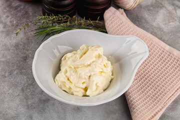 Italian soft young cheese stracciatella