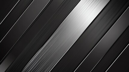 Abstract black and silver metallic background with sleek diagonal lines conveying modern elegance and sophistication.