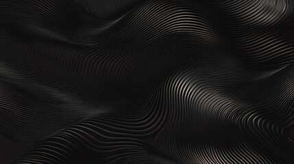 Naklejka premium Abstract texture with wavy lines, set against a dark background, creating a sense of depth and elegance.