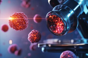 Empowering Hope Through Precision: A Microscope Analyzing Cancer Cells for Diagnosis