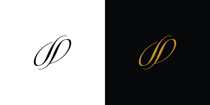 Elegant and luxury SP logo design