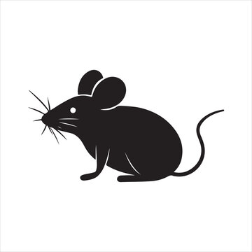 recommend clip art: vector of black silhouette of rat
                    