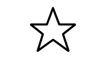 Obraz premium Simple Black Outline Star Graphic on a White Background Used for Various Design Purposes