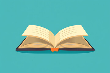  An icon of an open book, symbolizing knowledge, learning, and wisdom, with pages spread out.