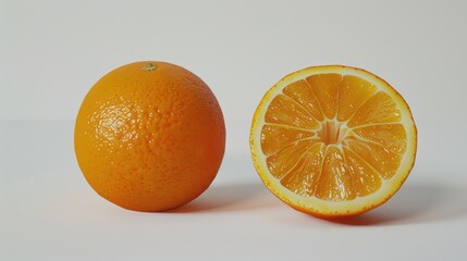 Fototapeta premium Orange Fruit Sliced in Half