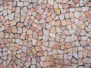 Natural river stones for decorative exterior