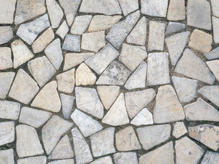 Natural river stones for decorative exterior