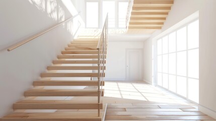 Modern Staircase Design in a Bright and Airy Home