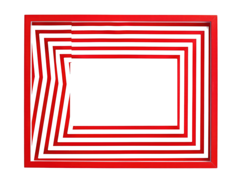 red square frame isolated on white