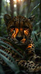 Striking Image of a Cheetah in the Wild [created with generative AI technology]