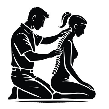 recommend clip art: Chiropractor Adjusting Spine