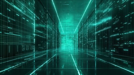 Digital Corridor: Data Stream and Cyber Space