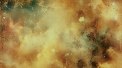 Background vintage grunge background with colors like stains, cracks and golden brown and yellow paper texture, old paper.
