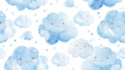 Fototapeta premium Blue clouds background