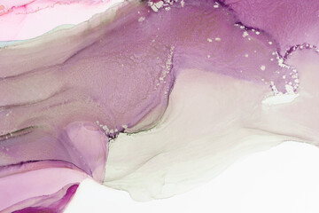 Elegant abstract composition with soft purple and pink hues blending seamlessly on a light background