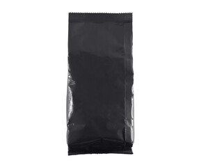 Mockup Blank Foil Or plastic Food Stand Up Pouch Snack Sachet Full Bag food Packaging . Front View.  Isolated On White Background. Mock Up. 3D rendering, 3D illustration