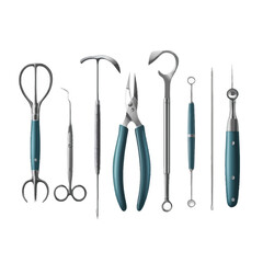 Surgical instruments, medical tools and hospital equipment illustration. PNG
