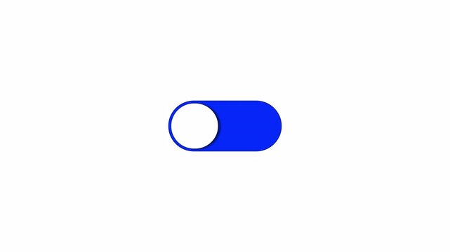 switch on off button animation, Toggle switch button animation, slider turn bar isolated animation video in 4k.