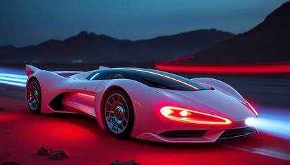 Fototapeta premium red sports car
