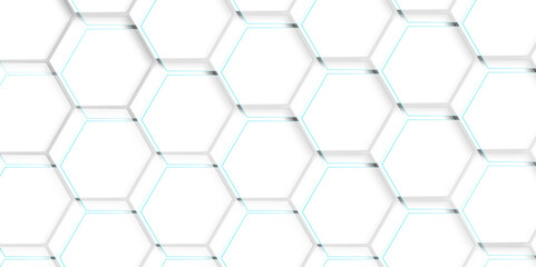 Abstract hexagonal background. Vector hexagon banner design background with hexagon pattern.  Design for science, banner, medicine or technology background. Technological hexagonal background. 