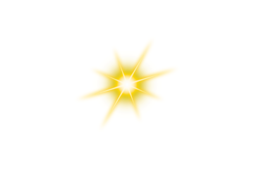 Transparent gold light glow effect. Flare light. Star light sparkle isolated on white PNG background. Light sun with shine rays. Flash light effect. Lens flare. Glowing effect. Graphic design elements