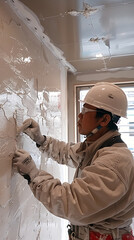 Interior Worker Ready for Renovation [created with generative AI technology]