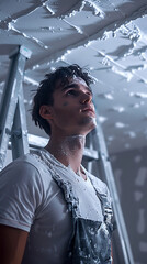 Interior Worker Ready for Renovation [created with generative AI technology]