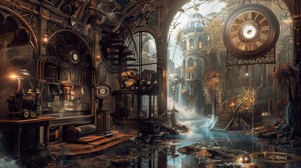 Obraz premium Symbolism-inspired film camera with mystical dreamlike elements and deeper narrative