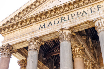 Fototapeta premium Exterior of the Pantheon in Rome, Italy, Europe