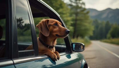 Joyful Dog Road Trip Adventure
