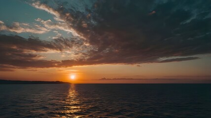 sunset over the ocean