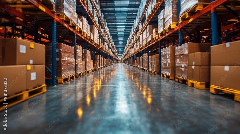 Poster machine learning algorithms optimizing warehouse storage efficiency during daytime operations
