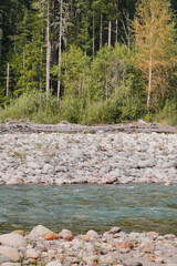 Chilliwack River during a summer season in Chilliwack, British Columbia, Canada