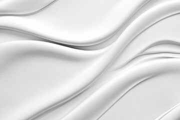 White leather surface with flowing wave lines