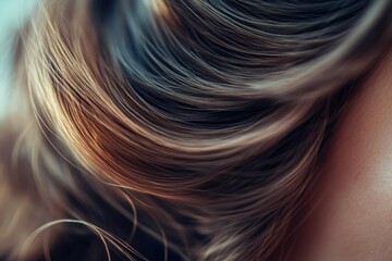 Naklejka premium Detailed View of Shiny and Vibrant Hair