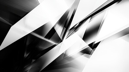 Bold Abstract Background with Sharp Angular Shapes in Black and White for Modern Design Projects