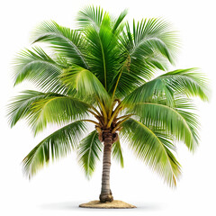 Obraz premium coconut tree with white background