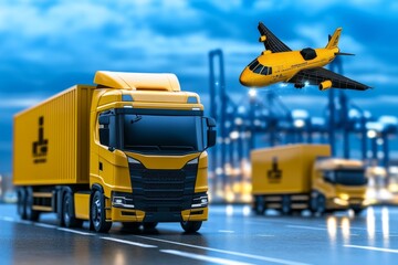 Naklejka premium Distributor challenges in navigating international logistics and customs regulations