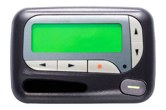 Pocket digital pager on a white isolated background