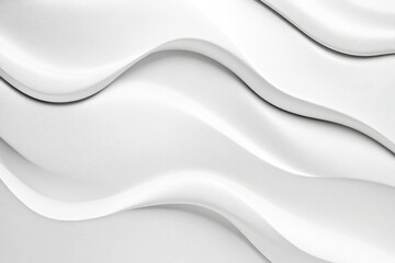 Fototapeta premium White leather texture with soft wave lines