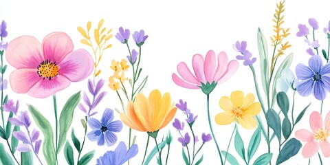 This is a vibrant and delightful collection of watercolor wildflowers, making it perfect for a variety of special occasions, including weddings, birthdays, and naturethemed design projects