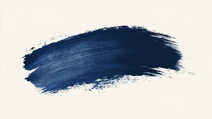 Navy blue brush stroke isolated on a white background A paintbrush stroke ideal for grunge design elements banners and watercolorinspired artwork