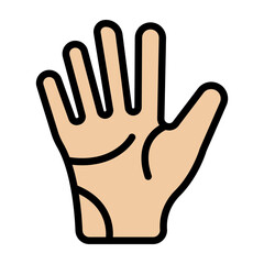 Obraz premium Palm Vector Filled Icon Design