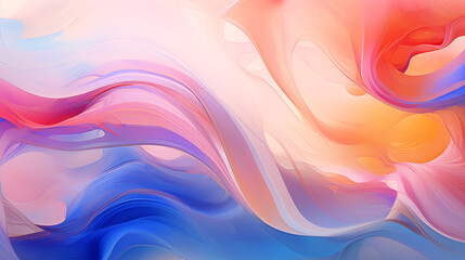 Fototapeta premium Colorful flowing abstract art in soft gradients for modern design concepts and backgrounds