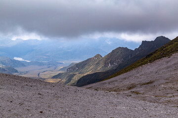Andean landscape, Cayambe volcano